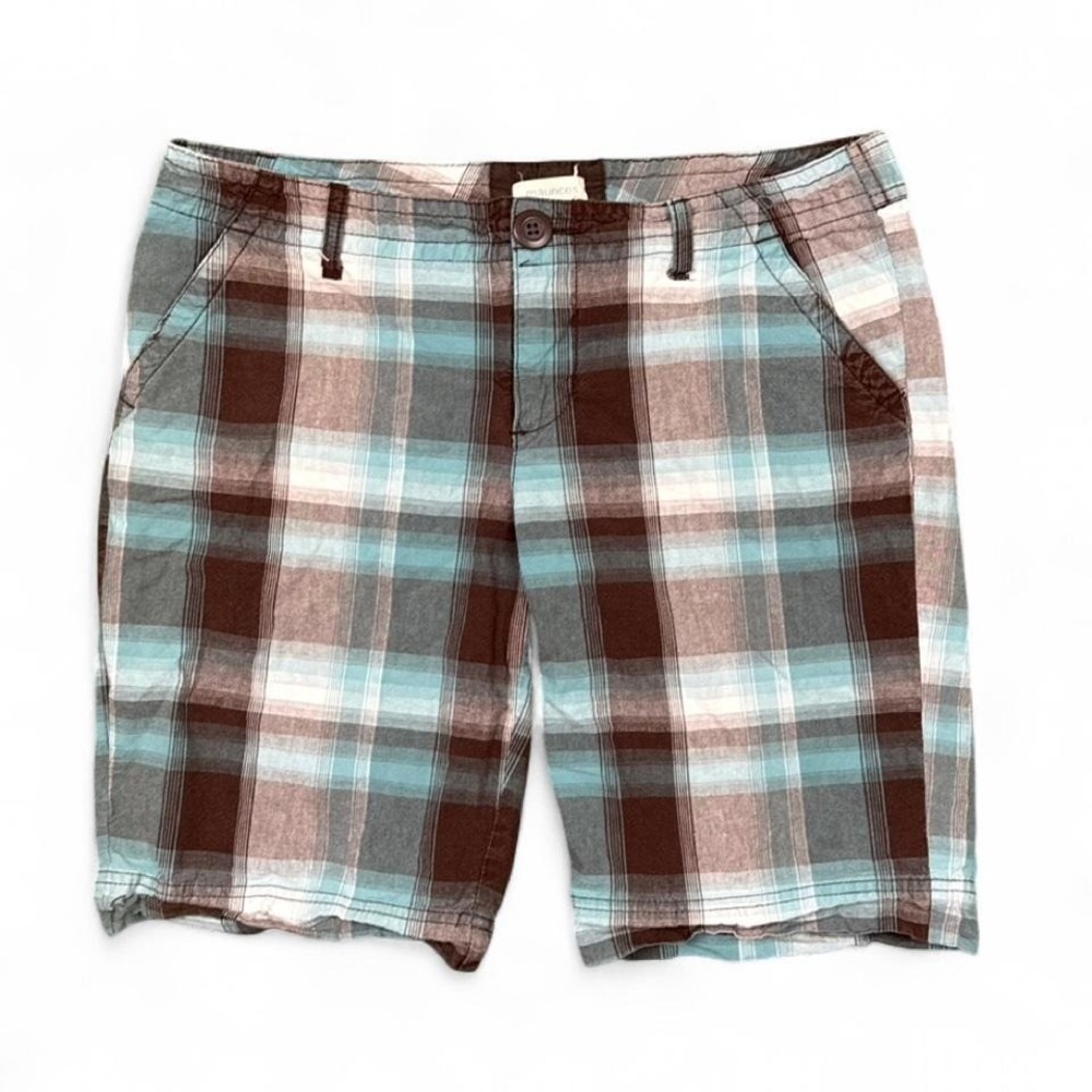 Maurices brown plaid shorts  Size 7